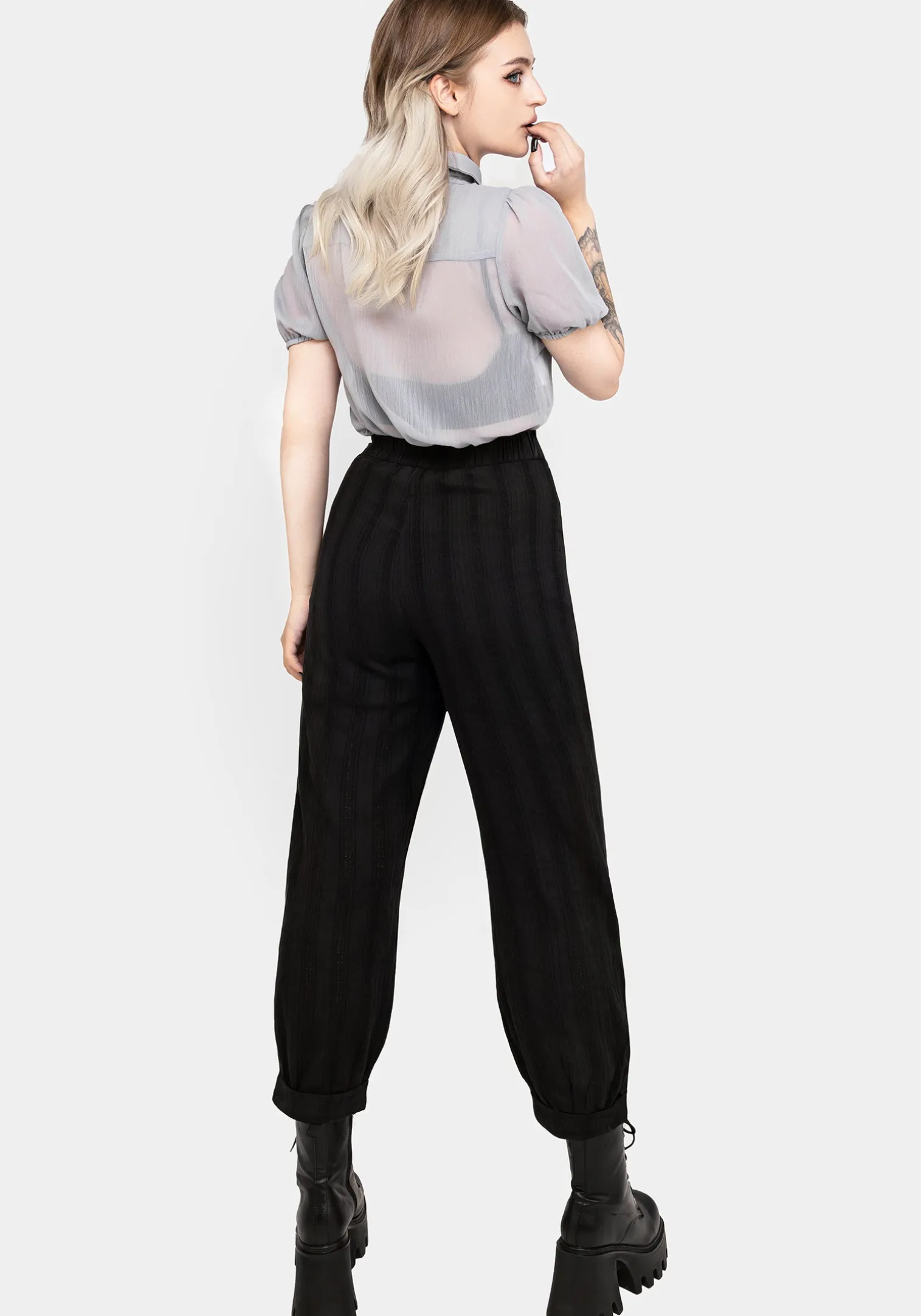 Mayhem Cotton Balloon Leg Trousers