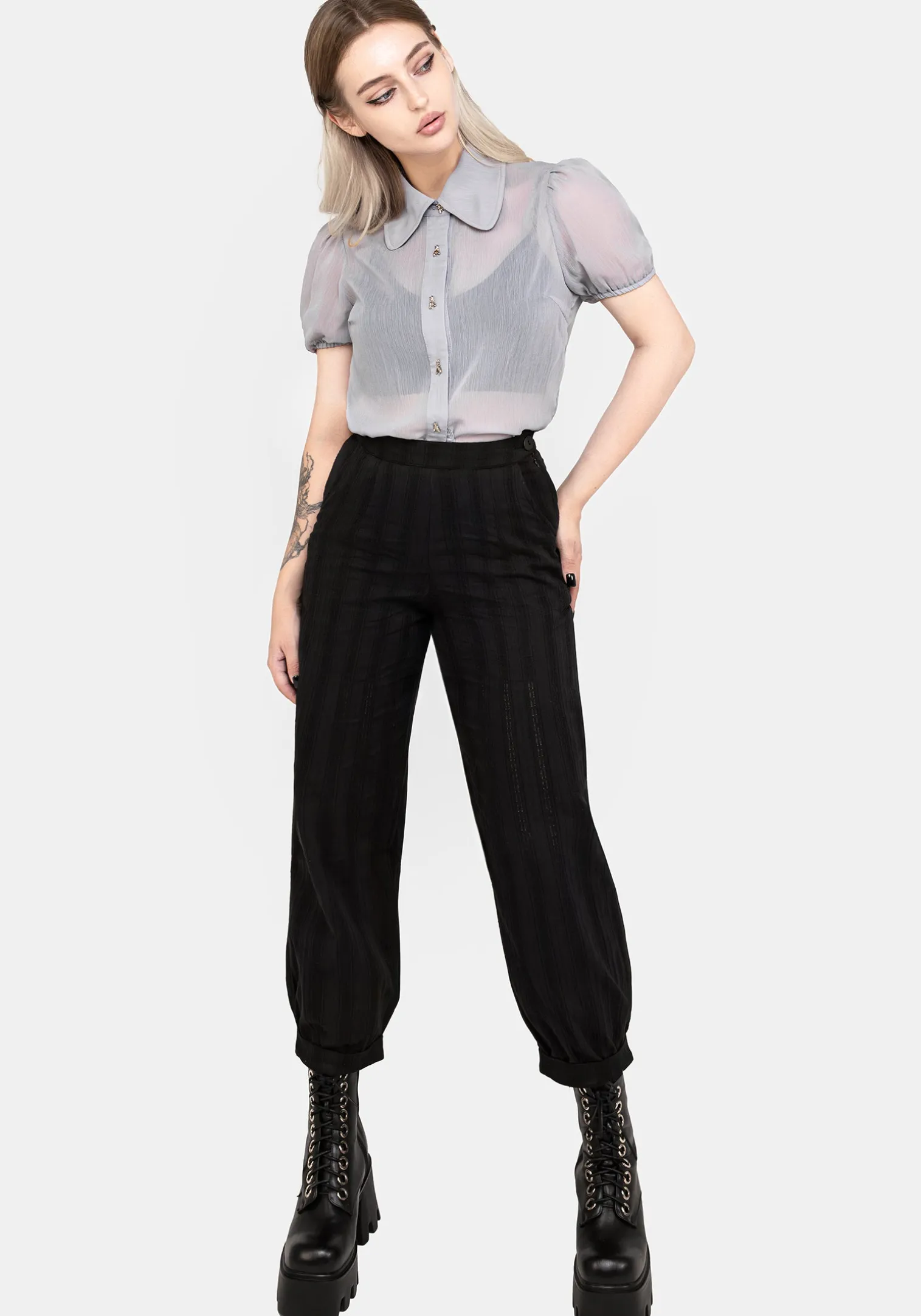Mayhem Cotton Balloon Leg Trousers