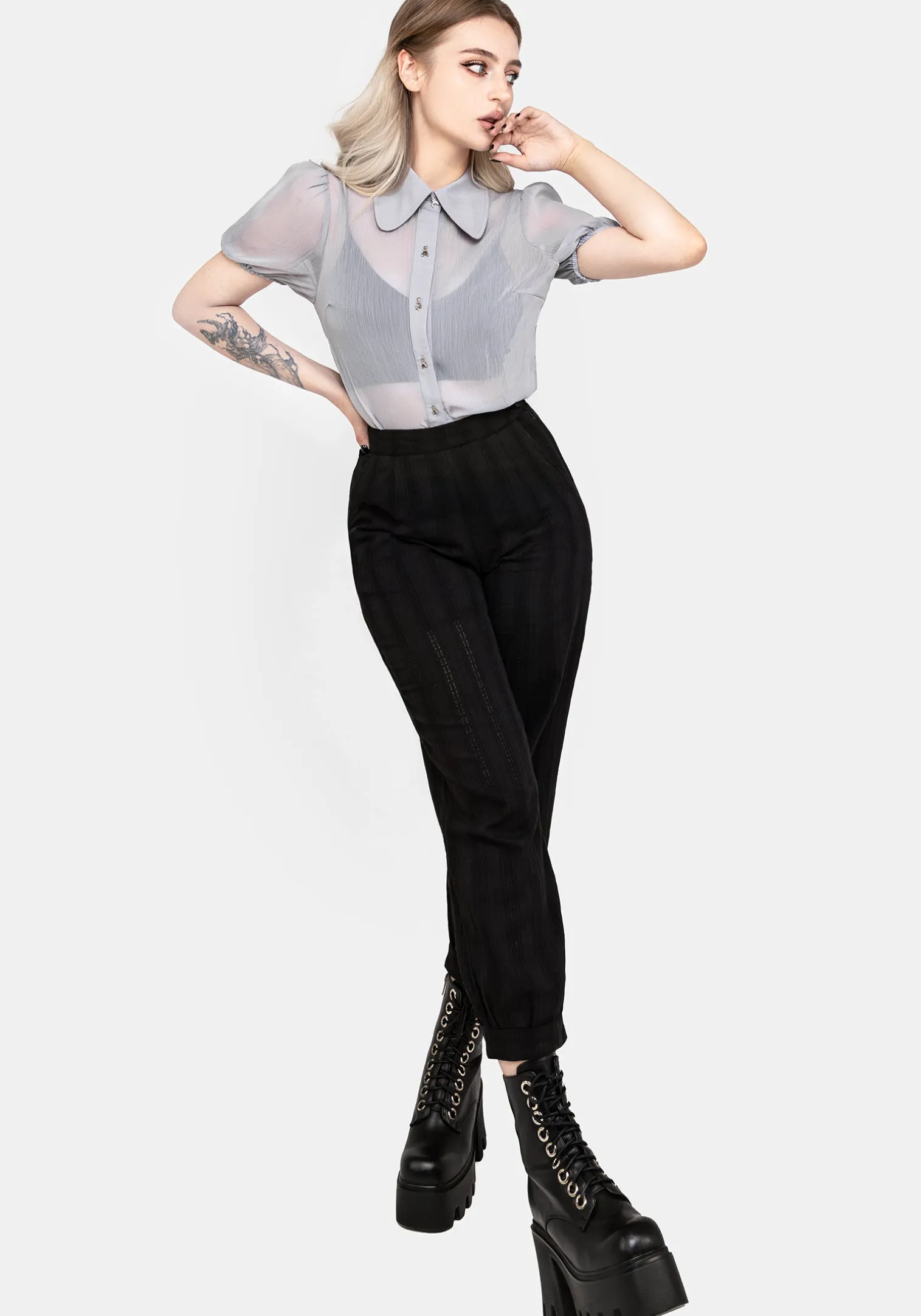 Mayhem Cotton Balloon Leg Trousers