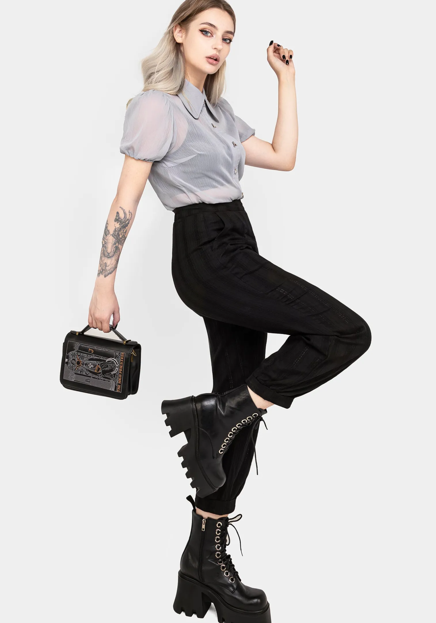 Mayhem Cotton Balloon Leg Trousers