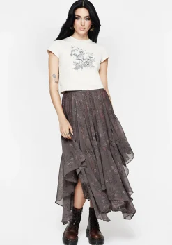 Maypole Cotton Fairy Print Crop T-Shirt