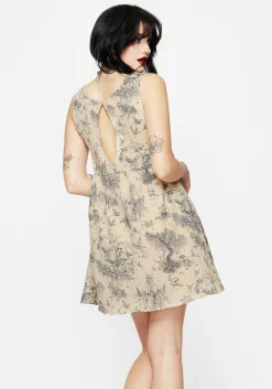 Maypole Cotton Print Mini Smock Dress
