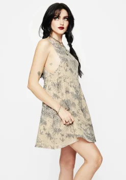Maypole Cotton Print Mini Smock Dress