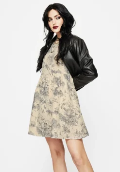 Maypole Cotton Print Mini Smock Dress