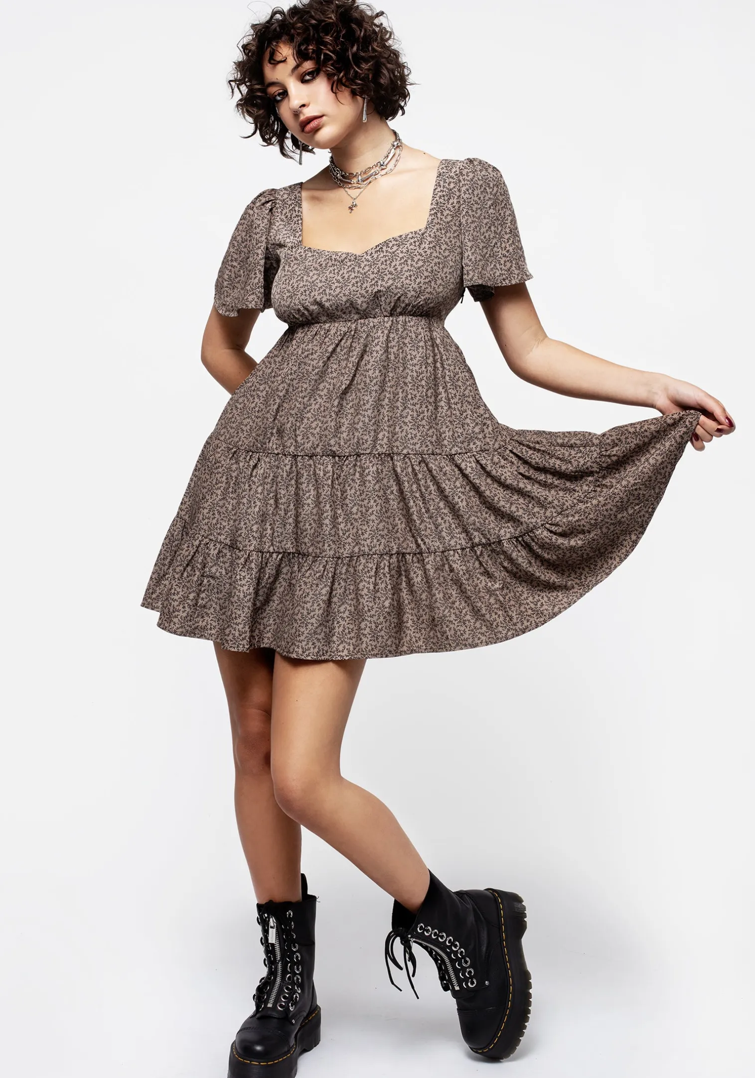Meadowsweet Tiered Mini Dress