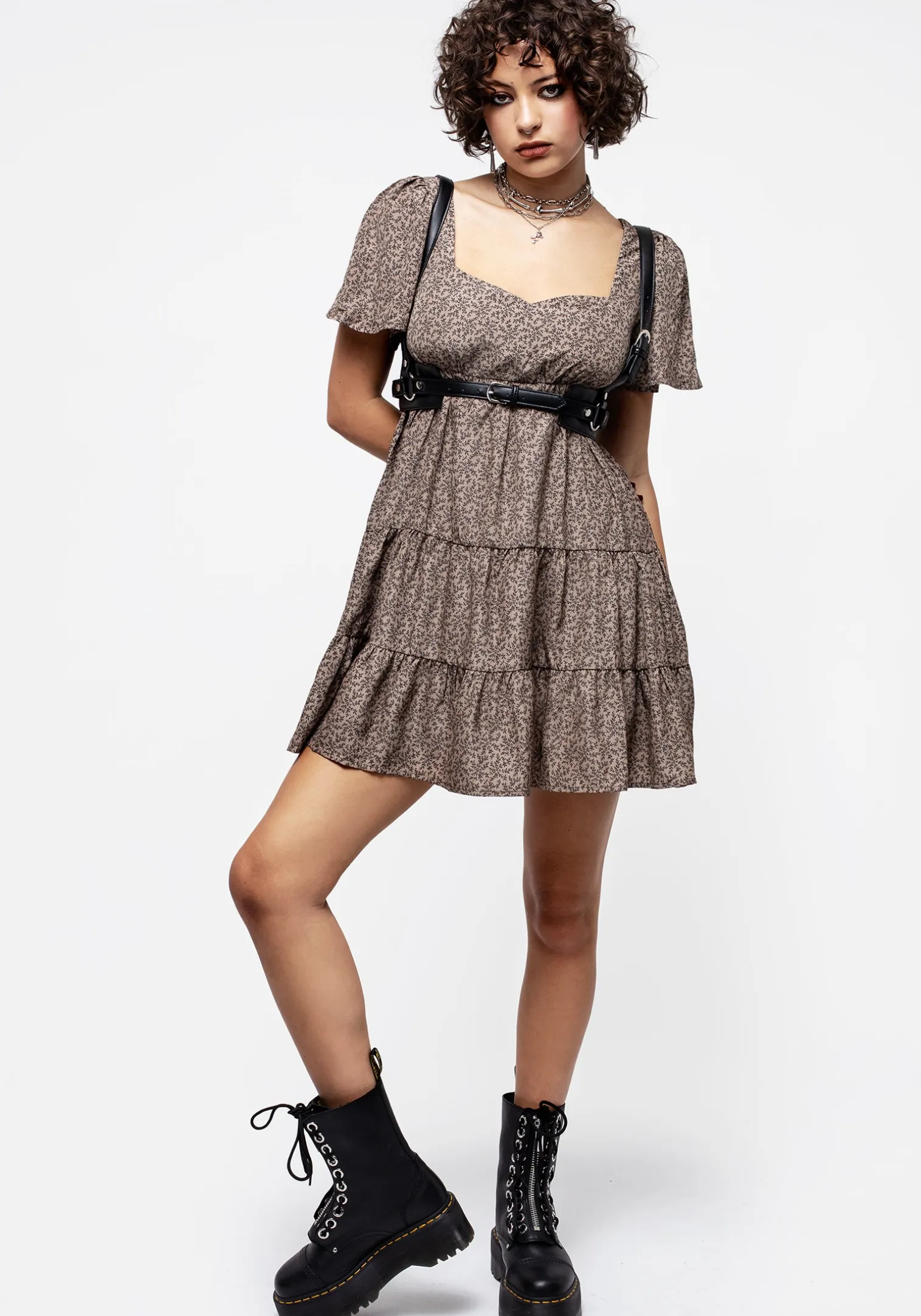 Meadowsweet Tiered Mini Dress