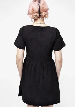 Medea Button Jacquard Floral Mini Dress