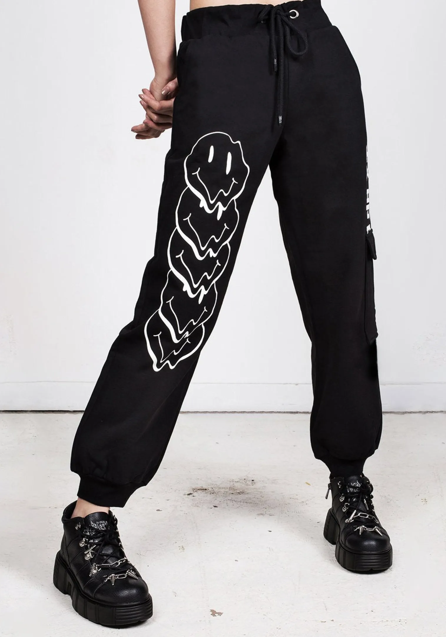 Melting Face Cargo Sweatpants