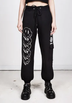 Melting Face Cargo Sweatpants
