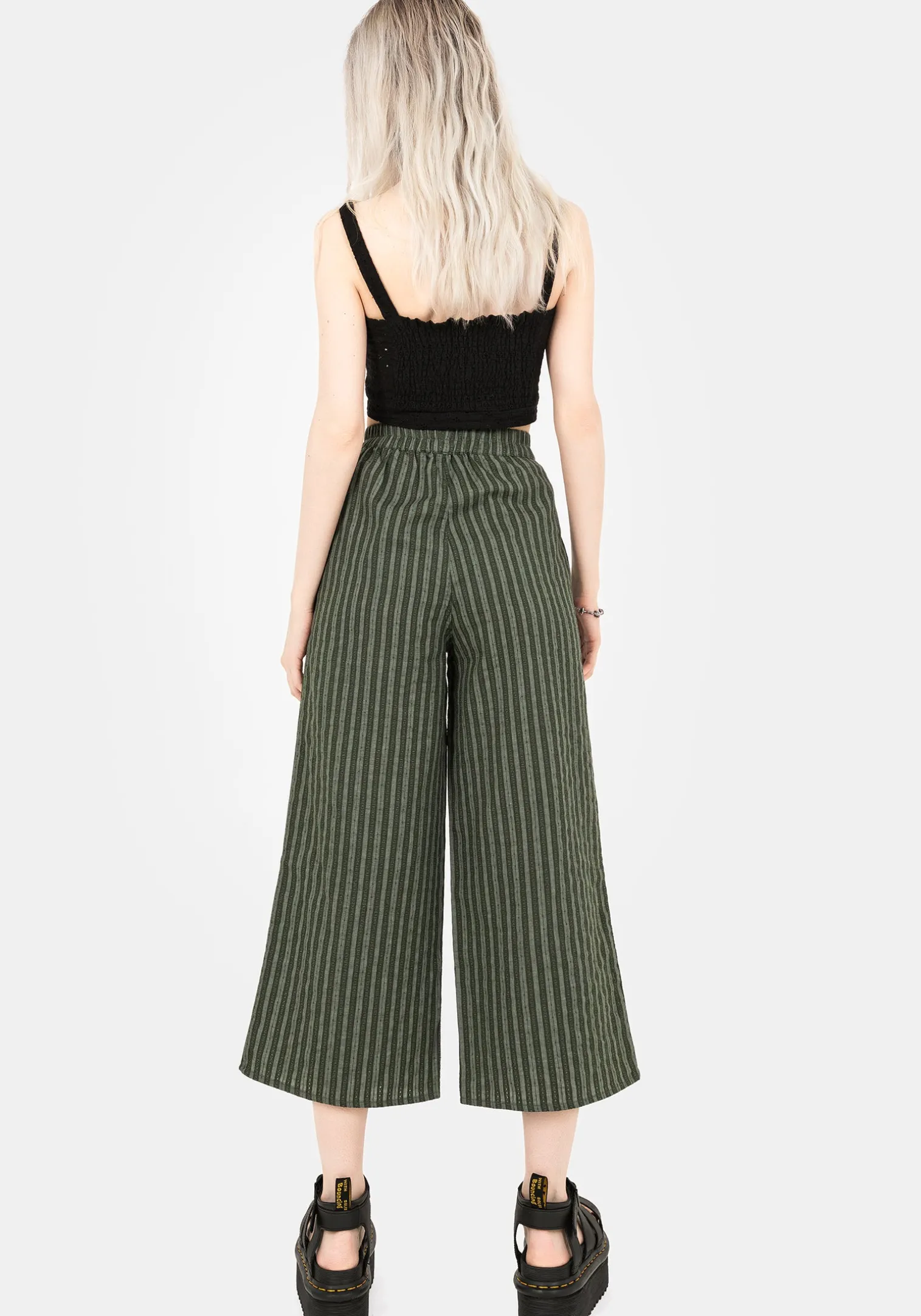 Memorantia Wide Leg Culottes - Green