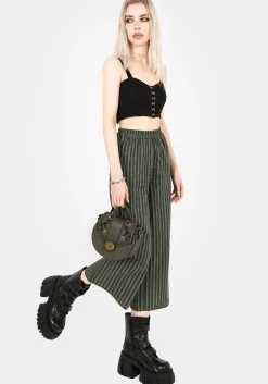 Memorantia Wide Leg Culottes - Green