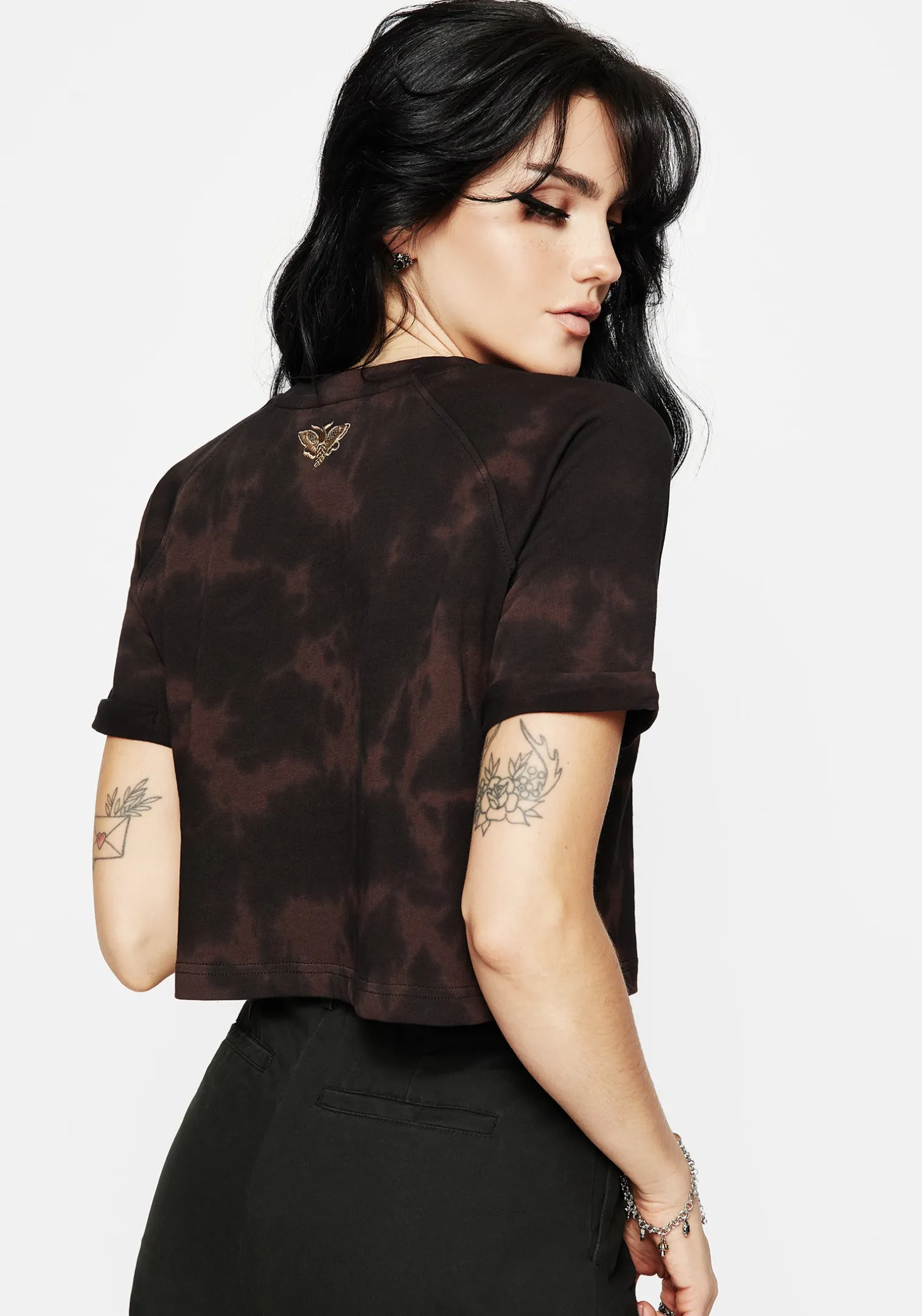 Mercury Tie Dye Boxy Crop Cotton Tee