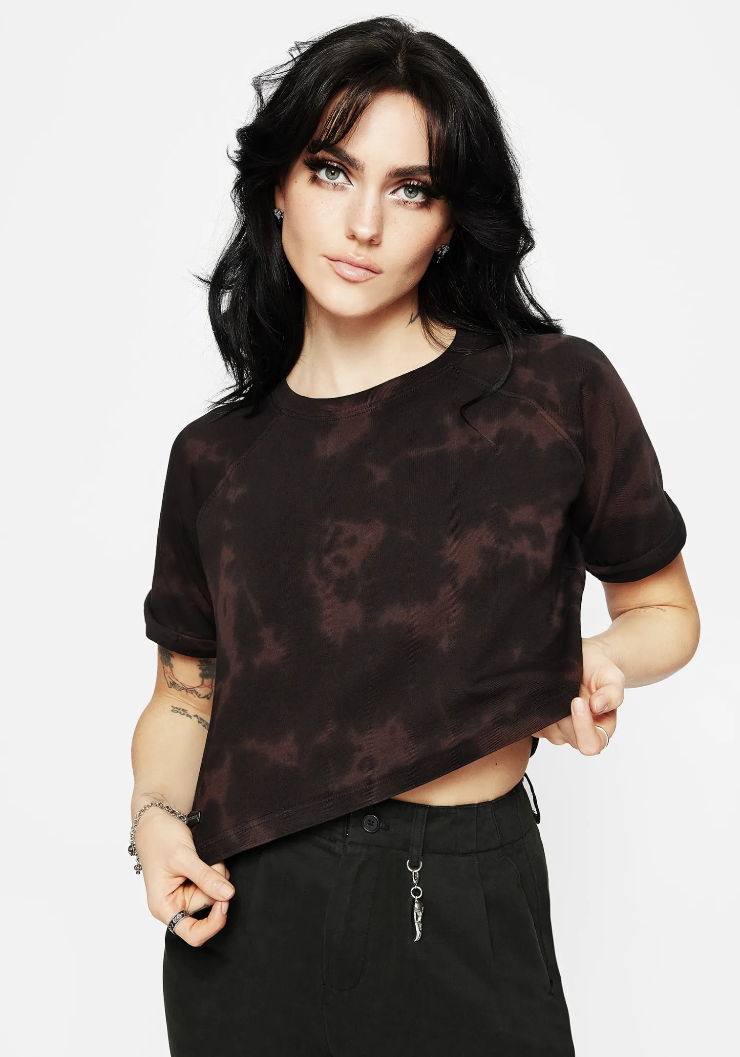 Mercury Tie Dye Boxy Crop Cotton Tee