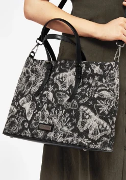 Metamorphosis Butterfly Floral Print Handbag