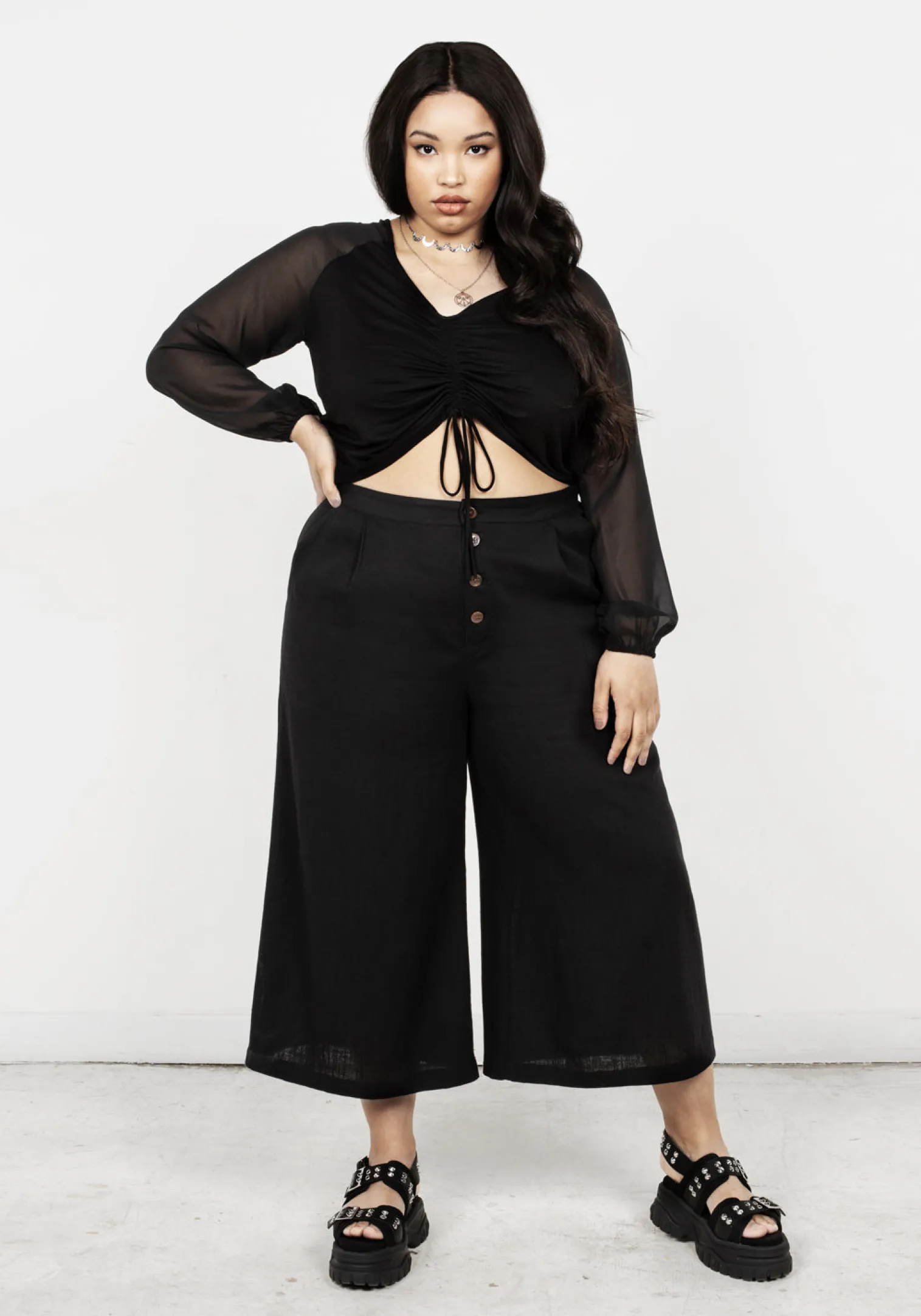 Mildred Flowy Crop Trousers