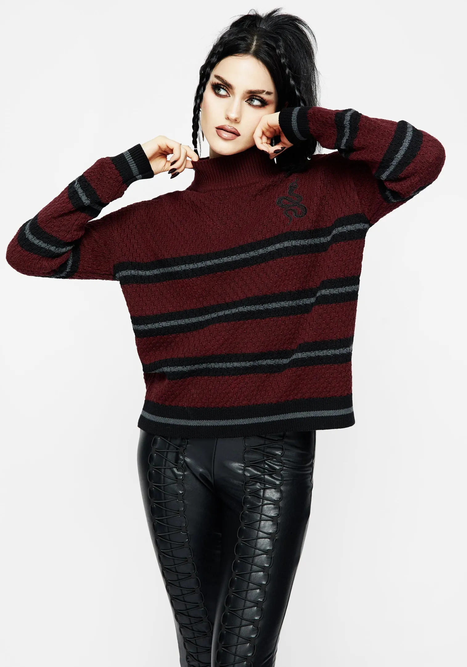 Mimic Striped Knit Sweater