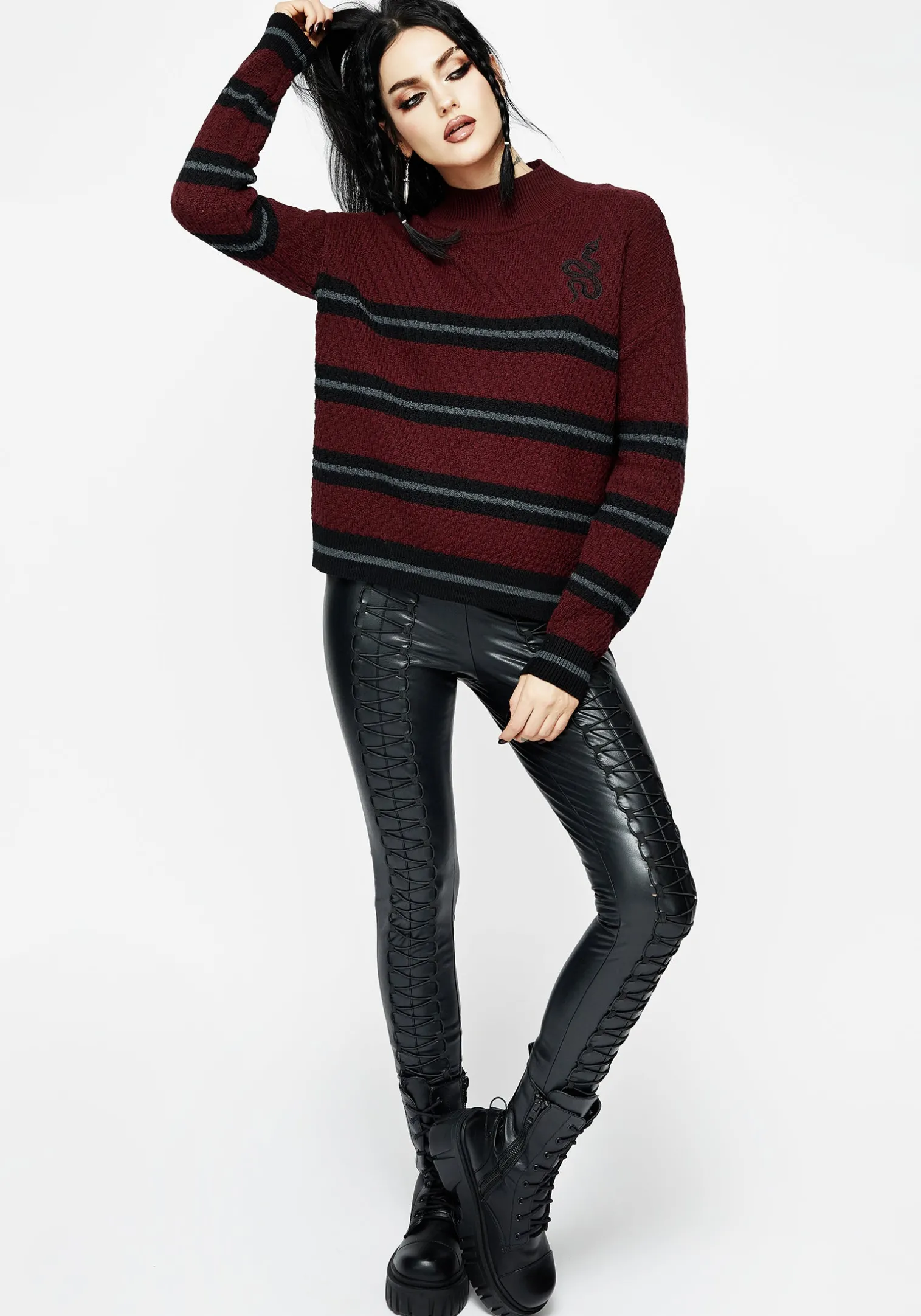 Mimic Striped Knit Sweater