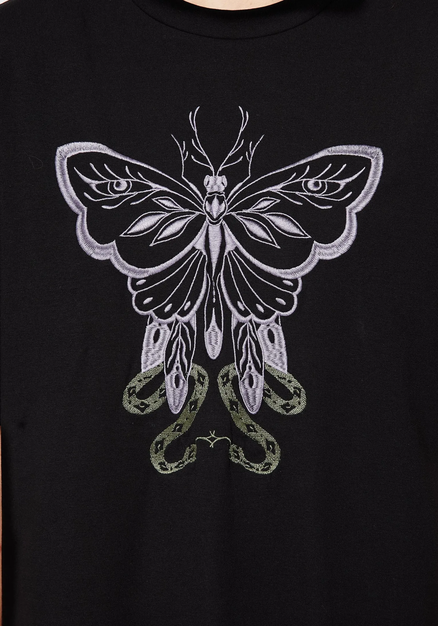 Mimicry Embroidered Mini Tee Dress
