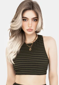 Mire Stripe Racerback Bikini Top