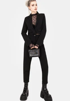 Mona Embroidered Crop Blazer