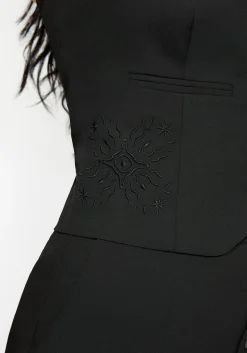 Moonbow Embroidered Strapless Tailored Waistcoat