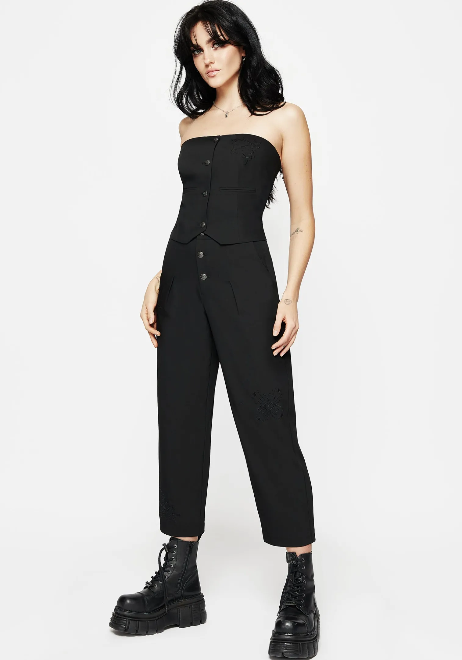 Moonbow Embroidered Tailored Trouser