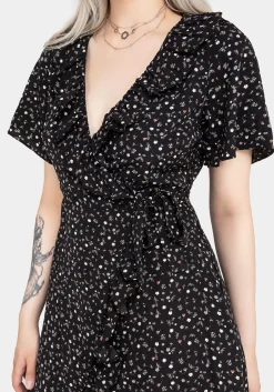 Moonseed Wrap Ruffle Dress