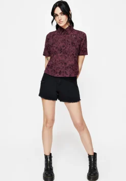 Morgana Cotton Broderie Button Up Shirt