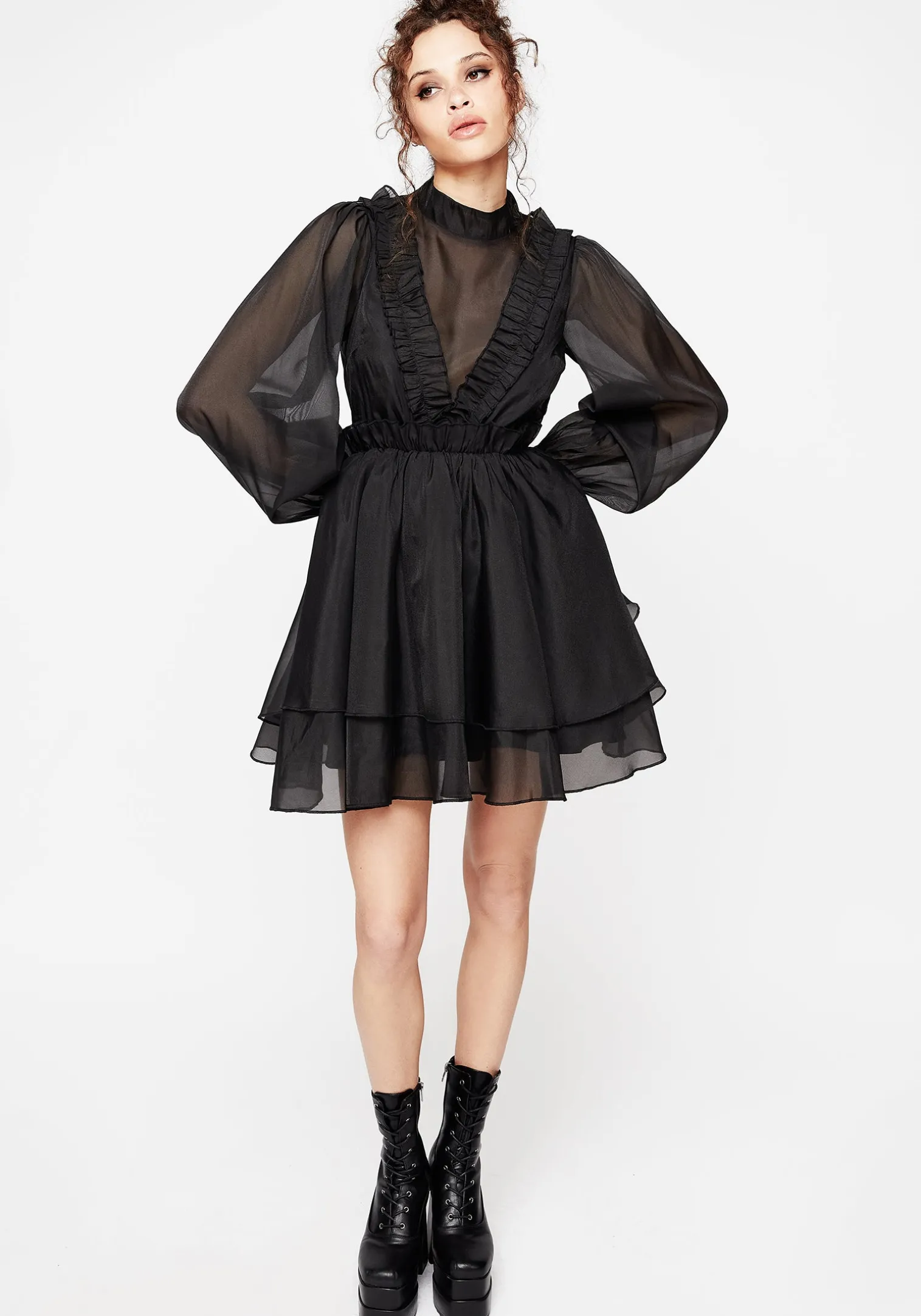 Morose Layered Frill Mini Dress