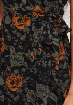 Mortify Floral Print Mini Wrap Dress