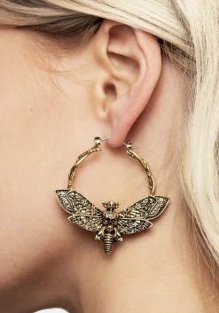 Mortmoth Hoop Earring - Gold