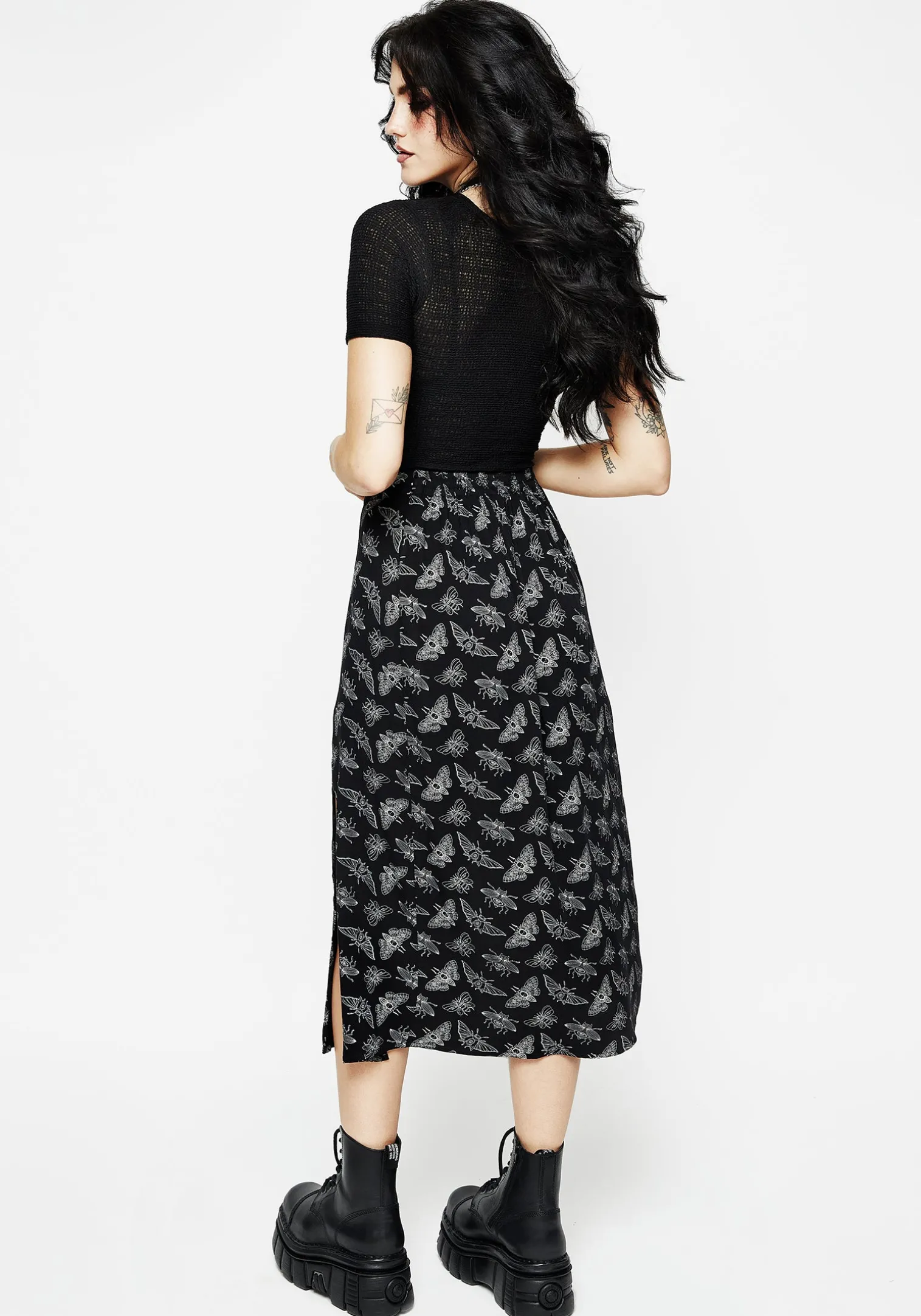 Mortmoth Midi Skirt With Splits