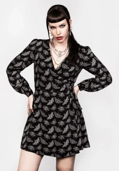 Mortmoth Wrap Mini Dress