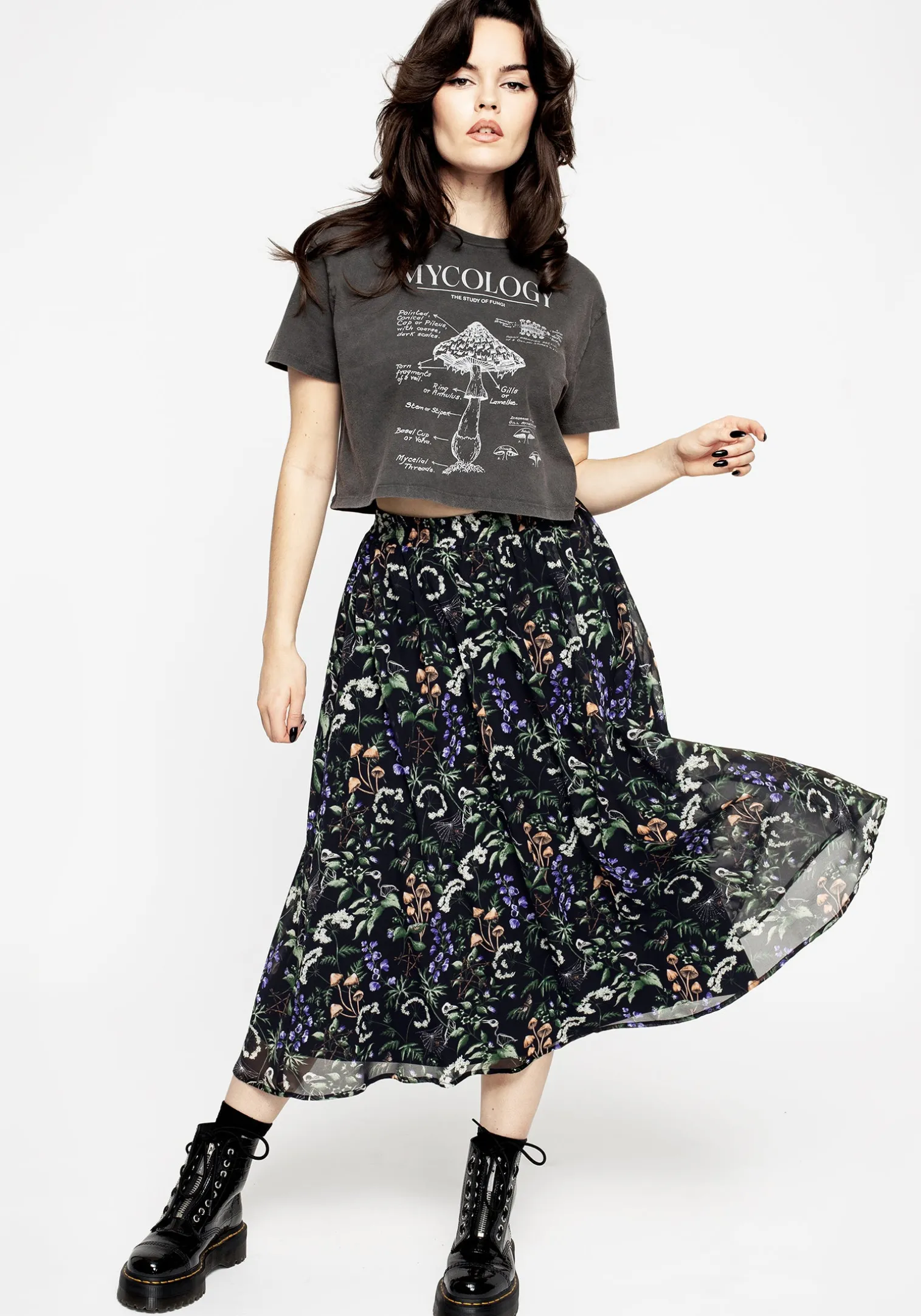 Mycology Boxy Crop T-shirt