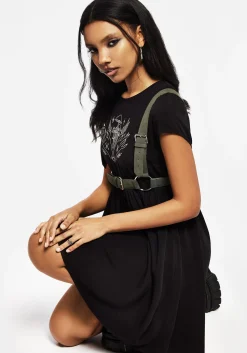 Mystify Embroidered Skater Mini Dress