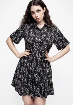 Naomi Floral Mini Shirt Dress