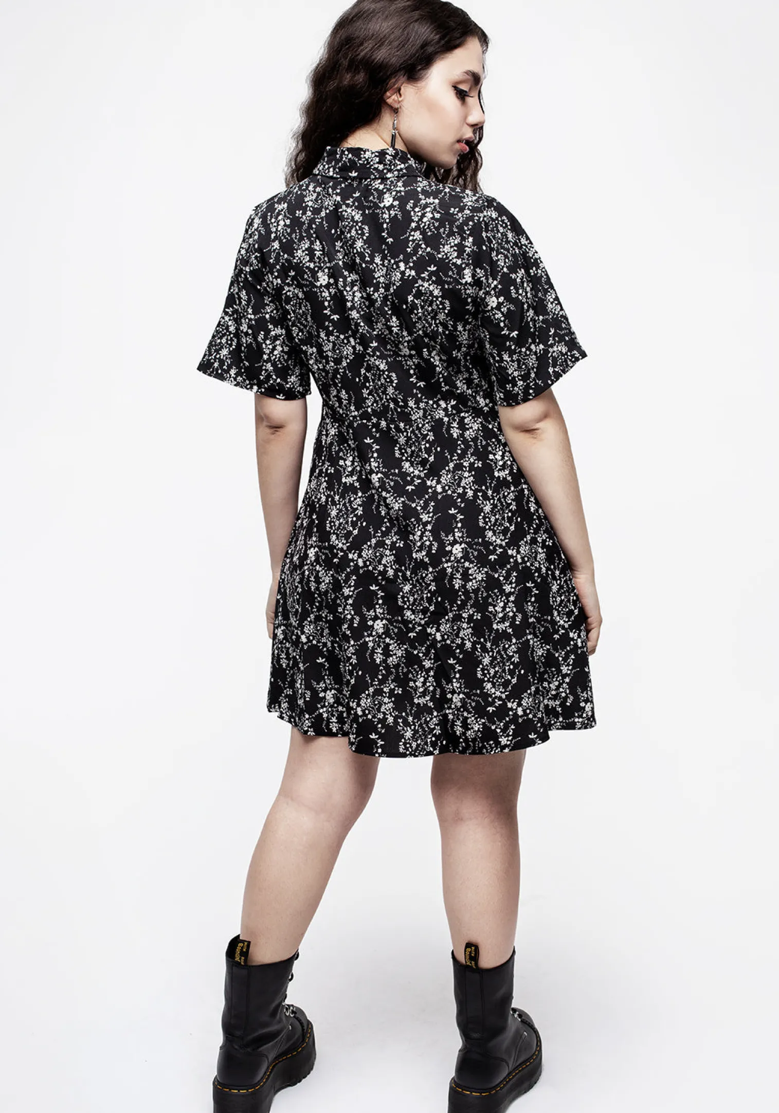 Naomi Floral Mini Shirt Dress
