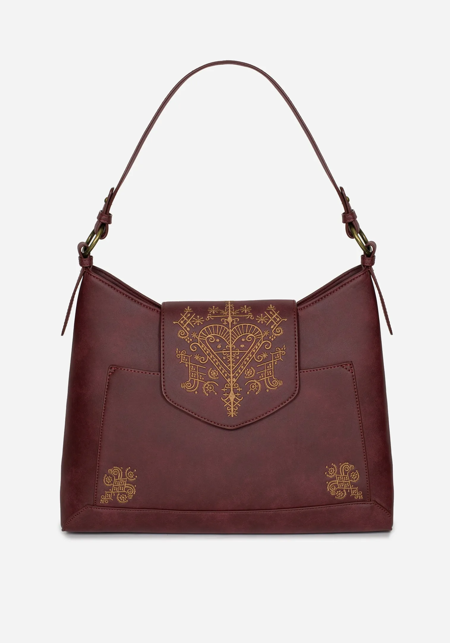 Neriene Embroidered Slouchy Shoulder Bag