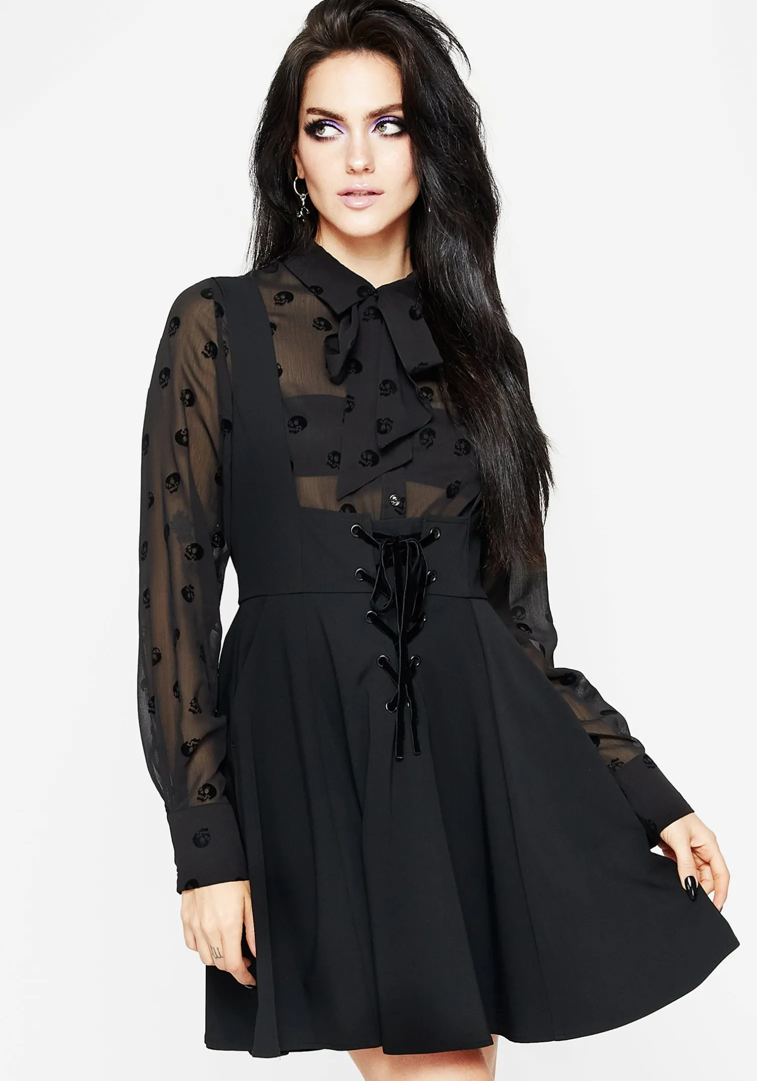 Nessa Lace Up Mini Dress