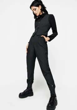 Nevermore Pinstripe Tailored Trousers