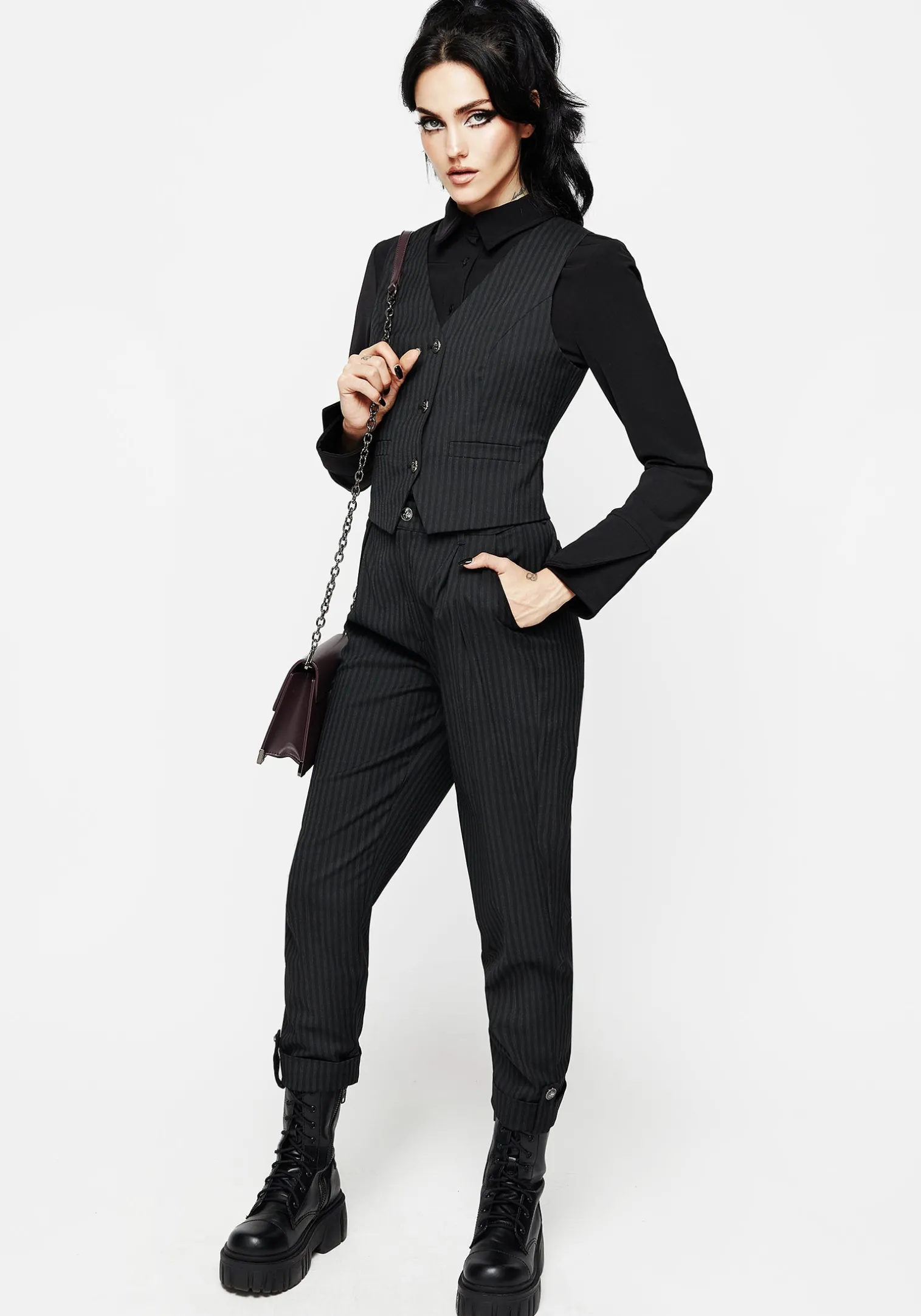 Nevermore Pinstripe Tailored Trousers