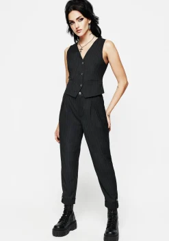 Nevermore Pinstripe Tailored Trousers