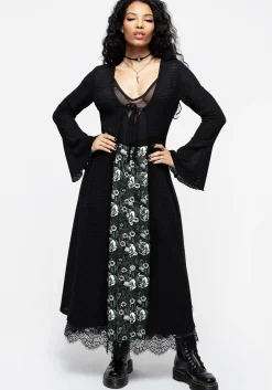 Nightbloom Button Front Midaxi Skirt
