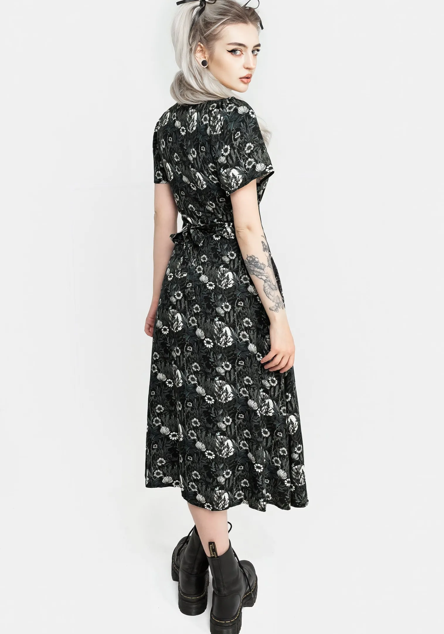 Nightbloom Button Up Midi Dress