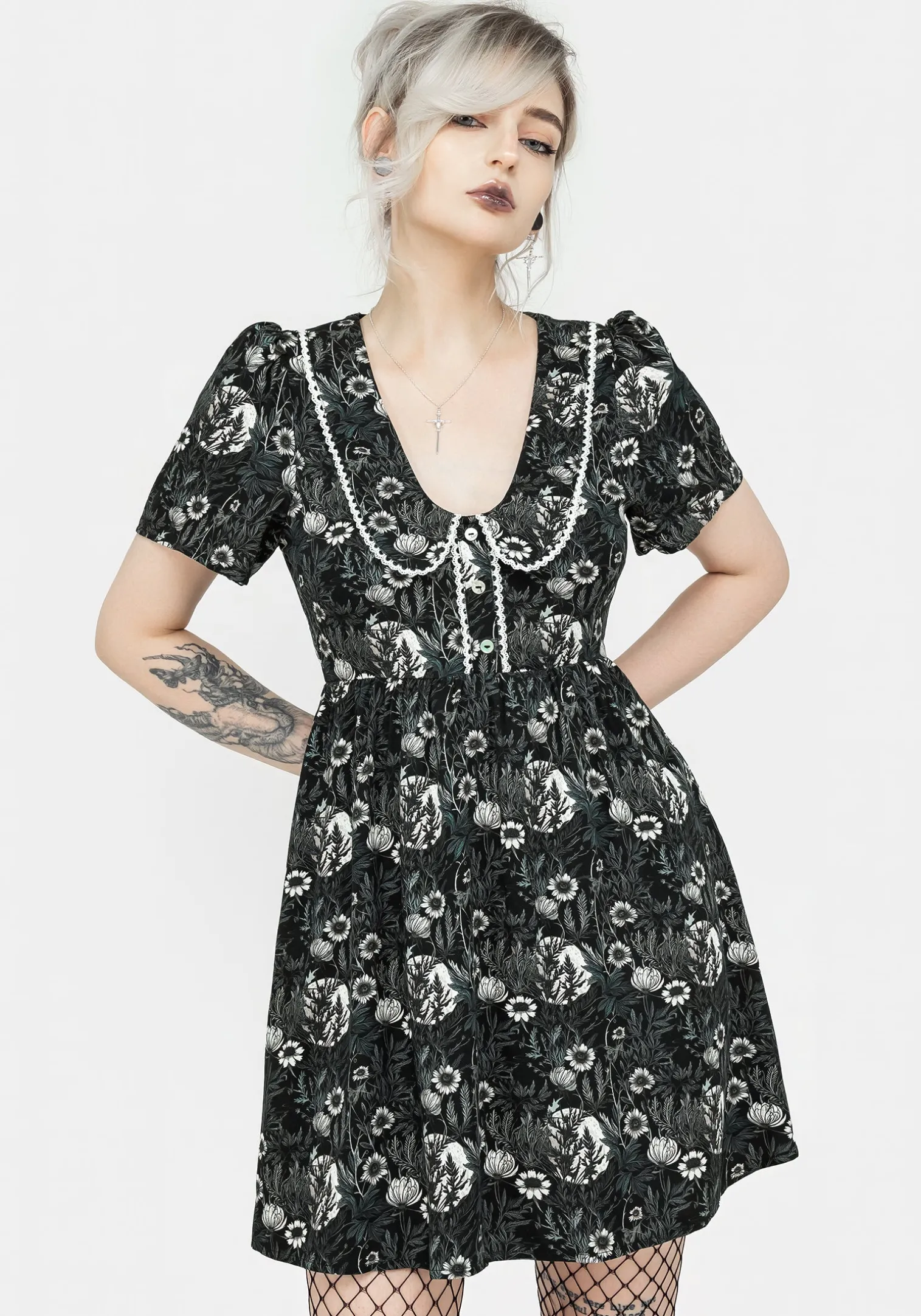 Nightbloom Collared Mini Dress