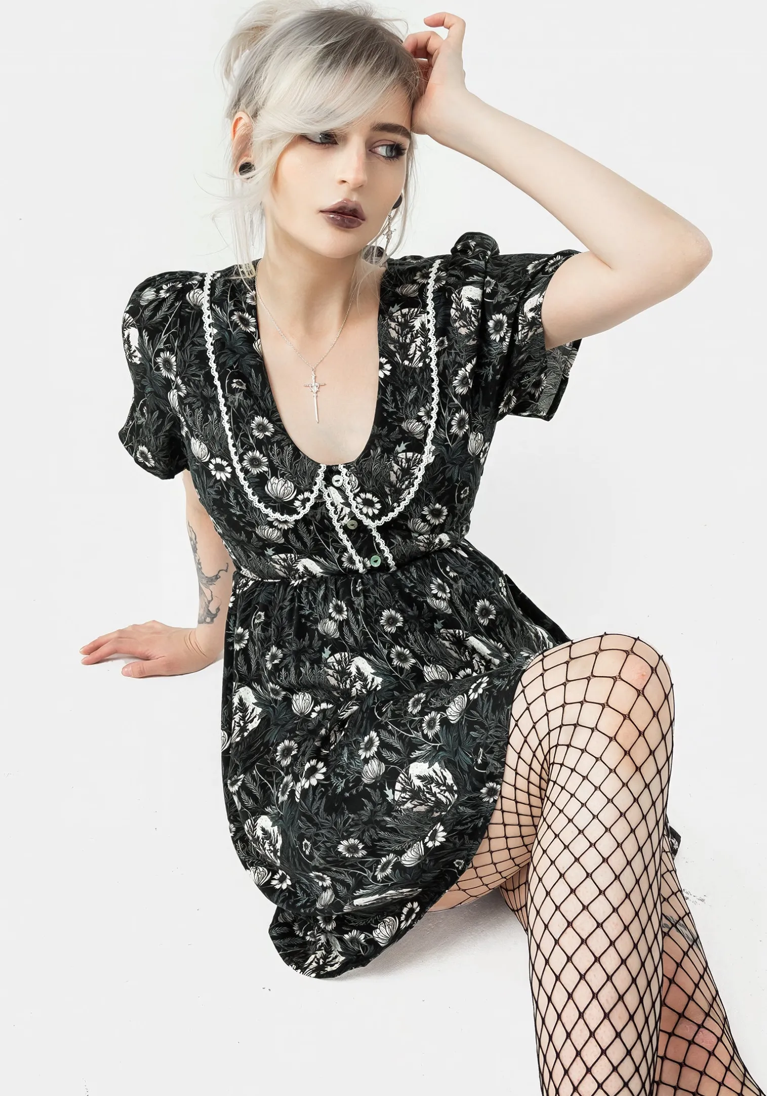 Nightbloom Collared Mini Dress