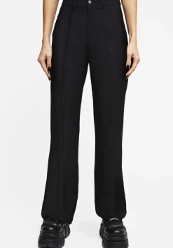 Nightlife Lace Trim Flared Trousers