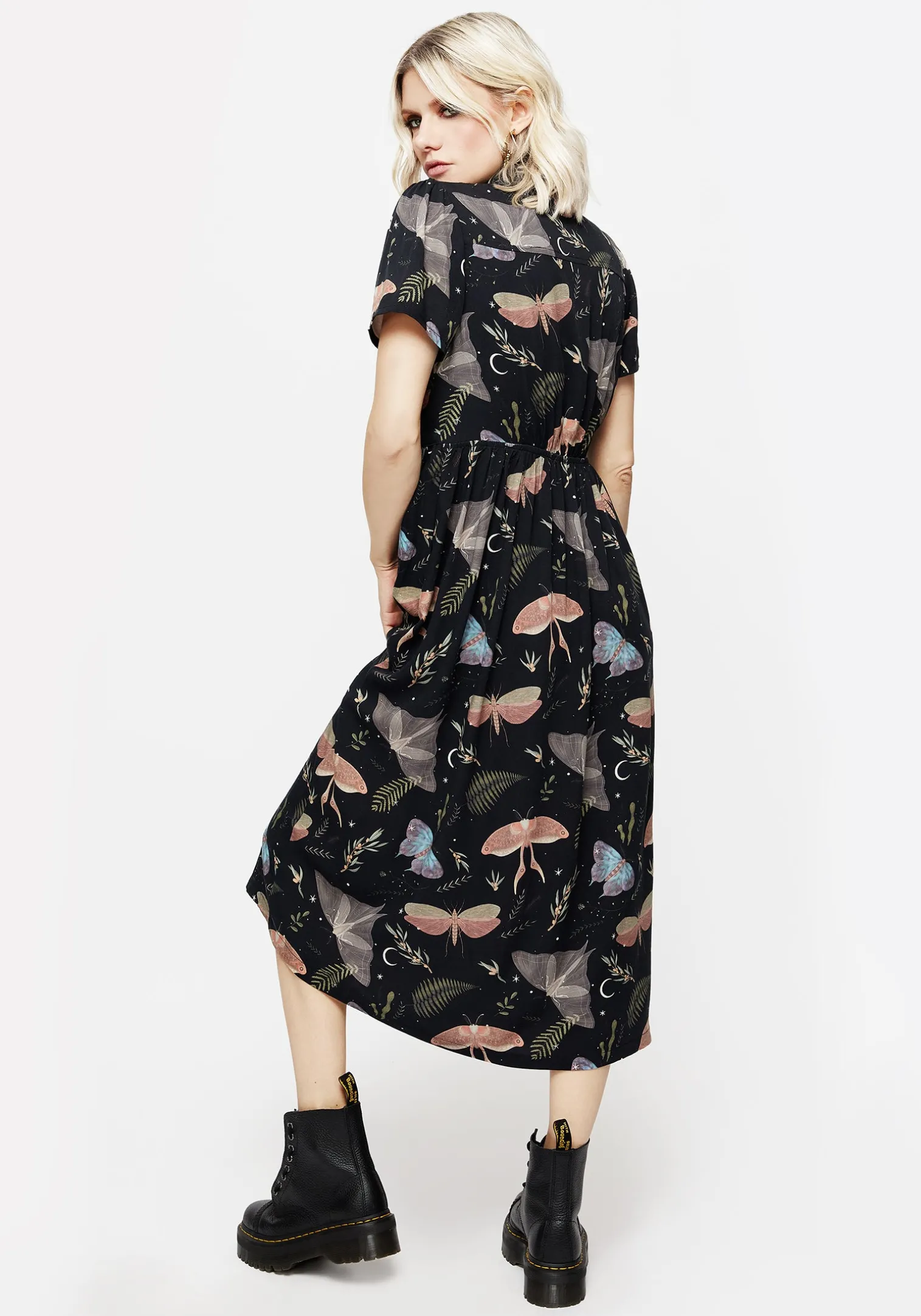 Nightmoth Midi Shirt Dress