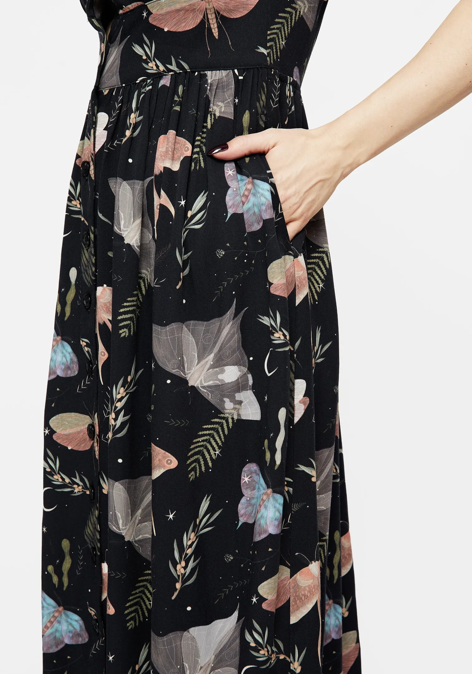 Nightmoth Midi Shirt Dress