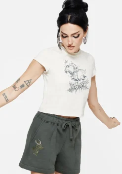 Nirah Cotton Embroidered Shorts
